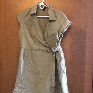 Khaki wrap dress. Size 1. Merona for Target.